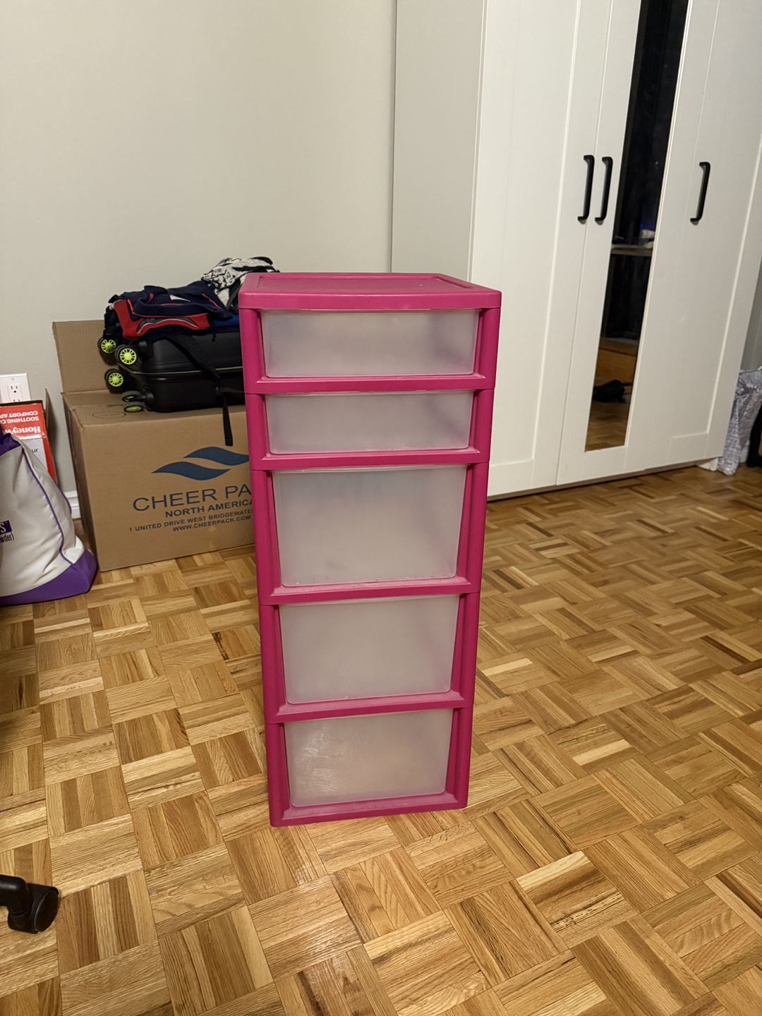 Pink 5-Drawer Plastic Storage Organizer - photo 3
