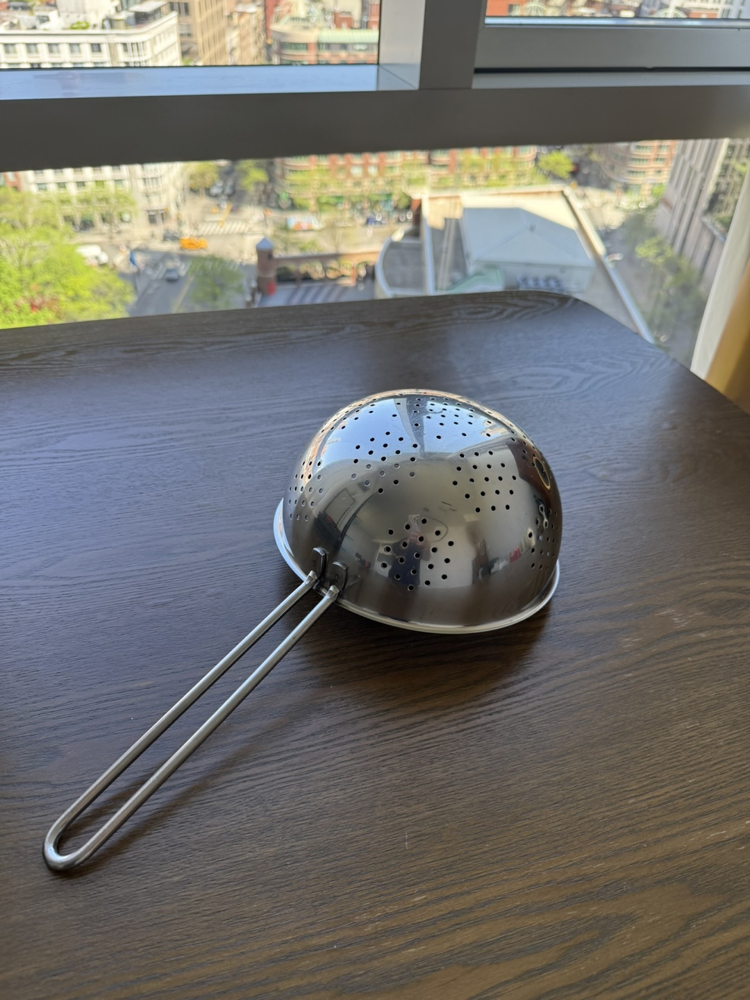 8” Stainless Steel Colander/Strainer with Long Handle - photo 2