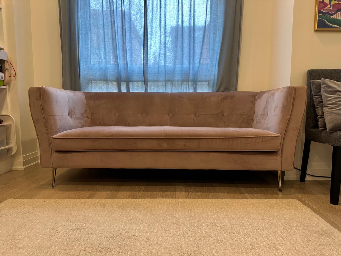 Pink Velvet Sofa