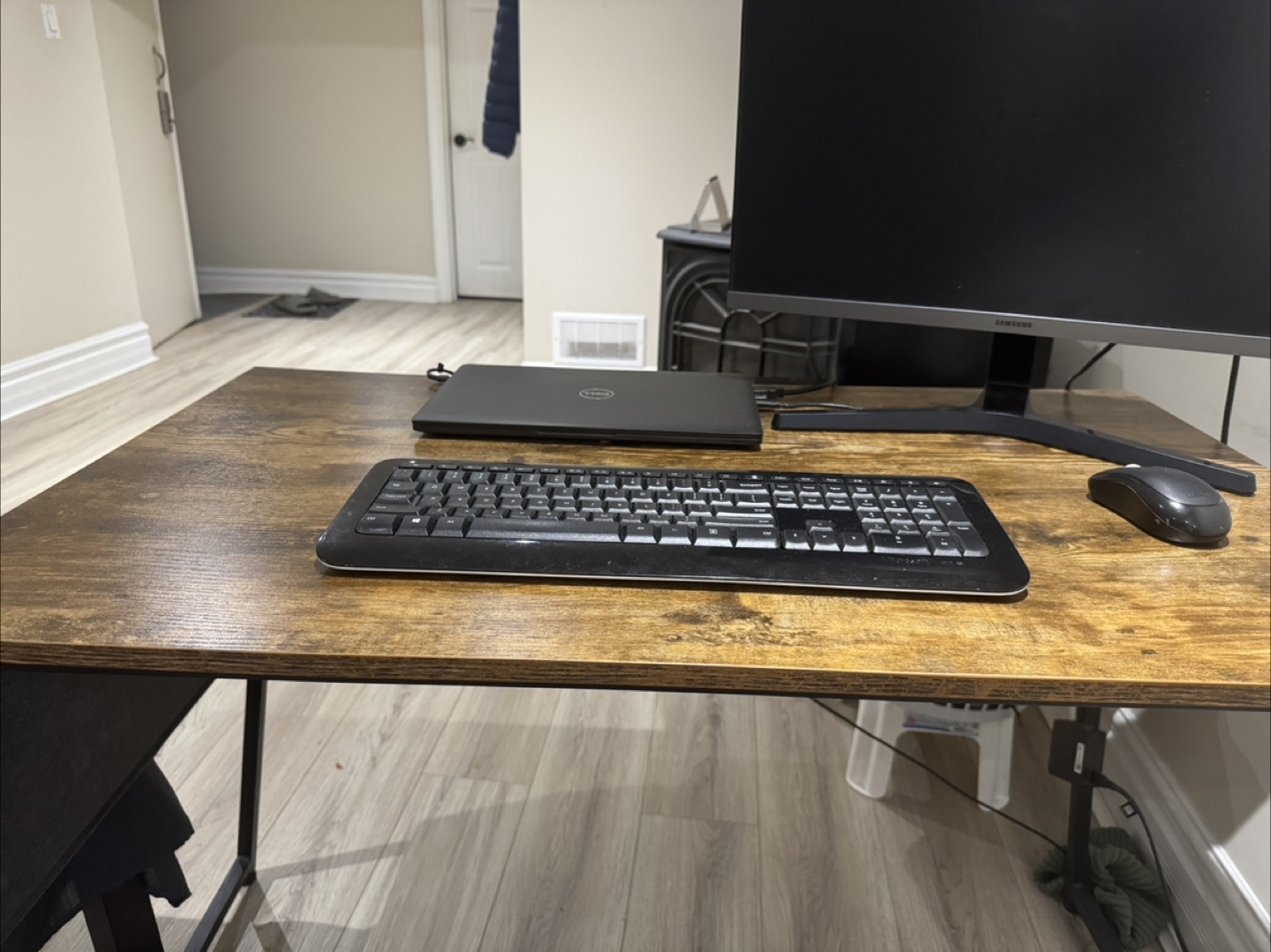 Home Office Desk with Metal Frame