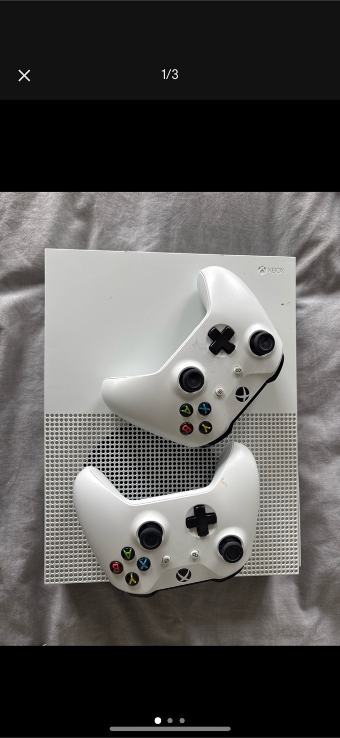 Xbox One S Console with Two Controllers