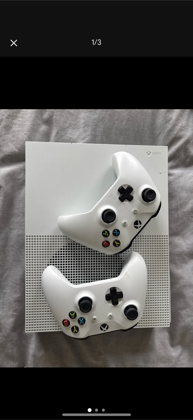 Xbox One S Console with Two Controllers thumbnail