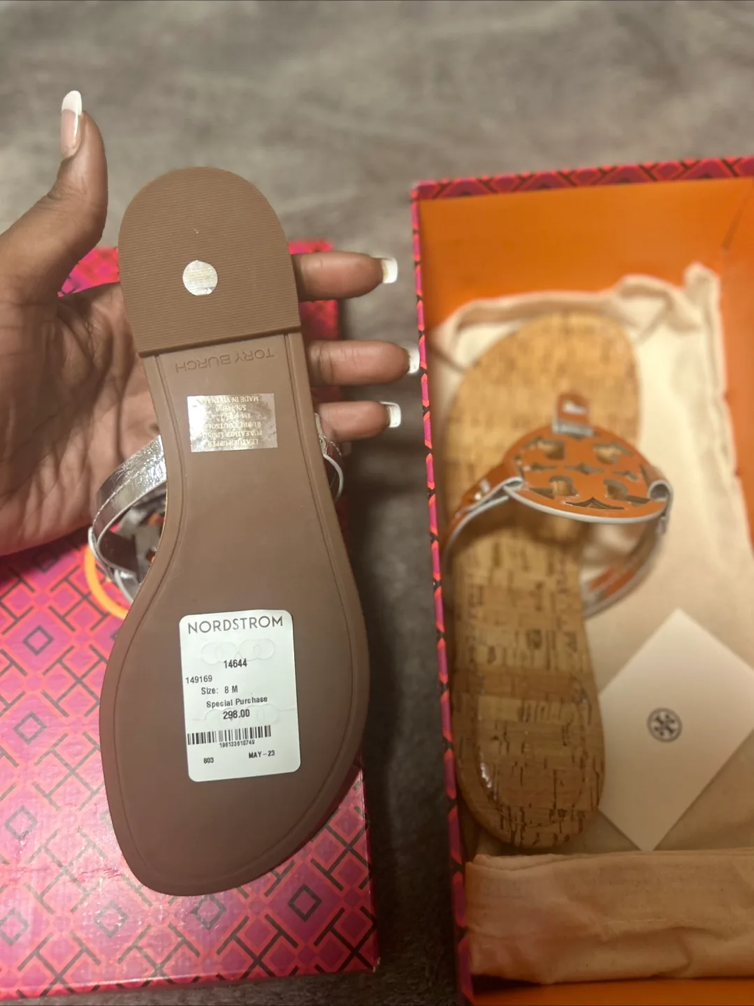 Brand New Tory Burch Miller Sandals - Size 8 - Silver image indicator(2)