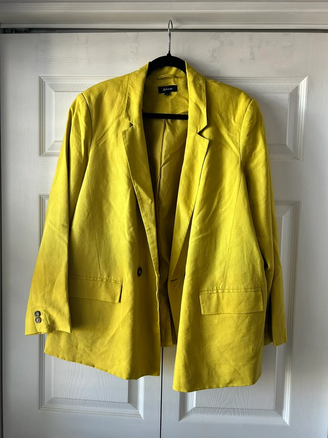 Reitmans Women's Yellow Blazer - Size 18 thumbnail
