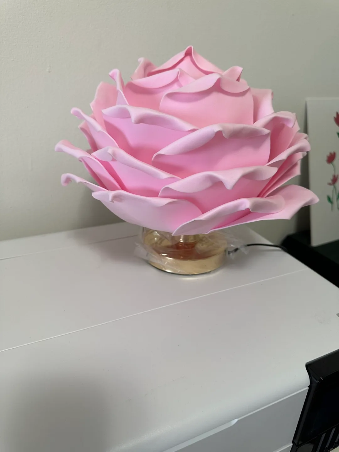 Large Pink Rose Table Lamp image indicator(4)
