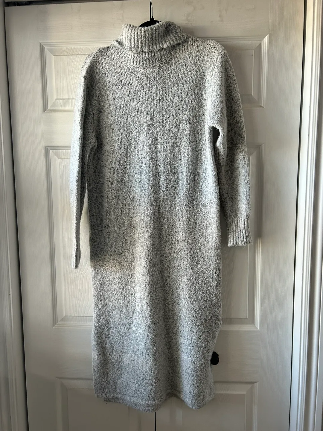YES/LOLA Grey Turtleneck Sweater Dress Size M thumbnail