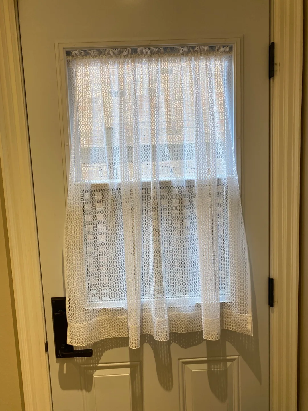 White Lace Door Curtain image indicator(2)