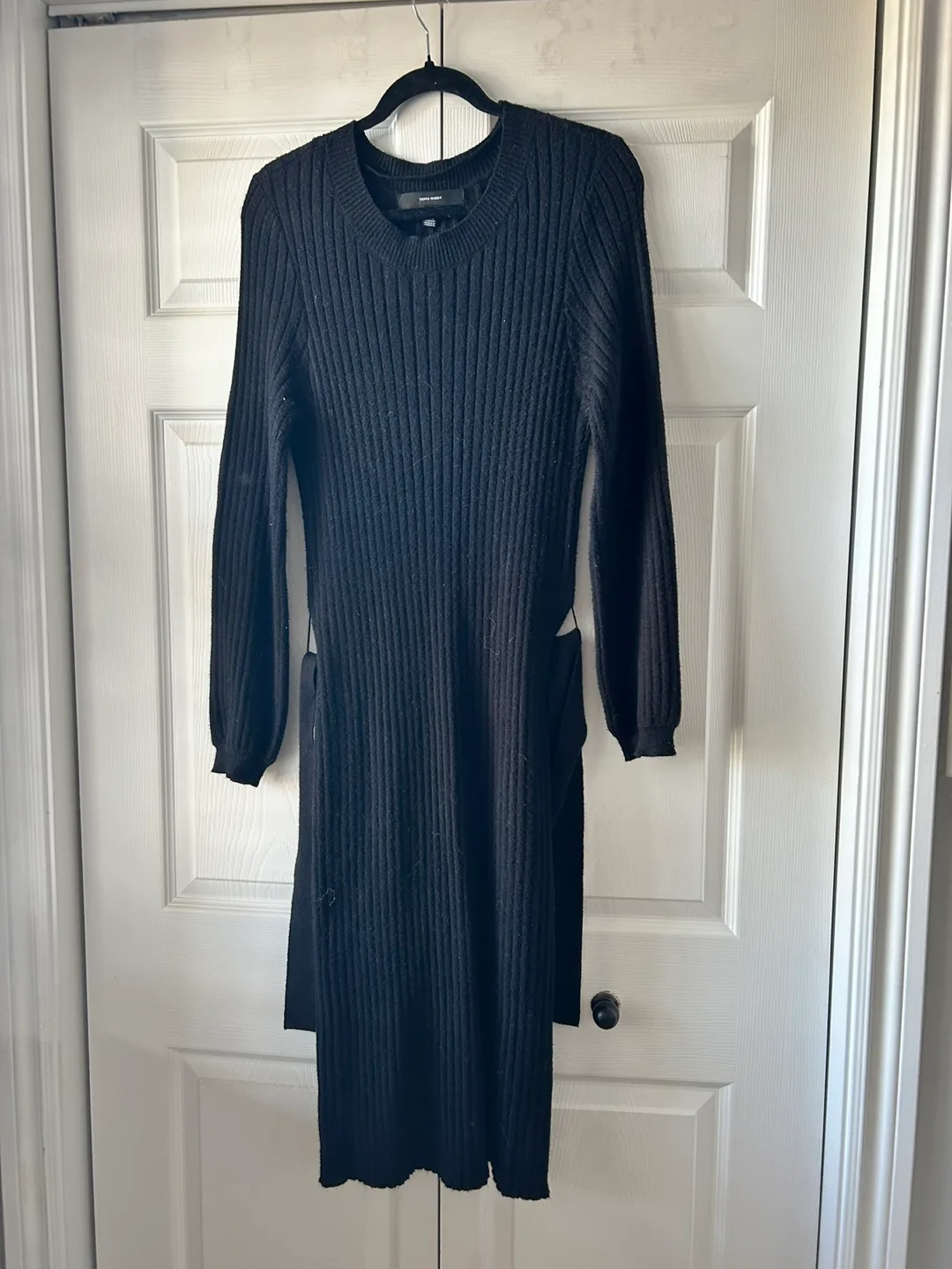VERO MODA Black Knit Sweater Dress Size Large thumbnail