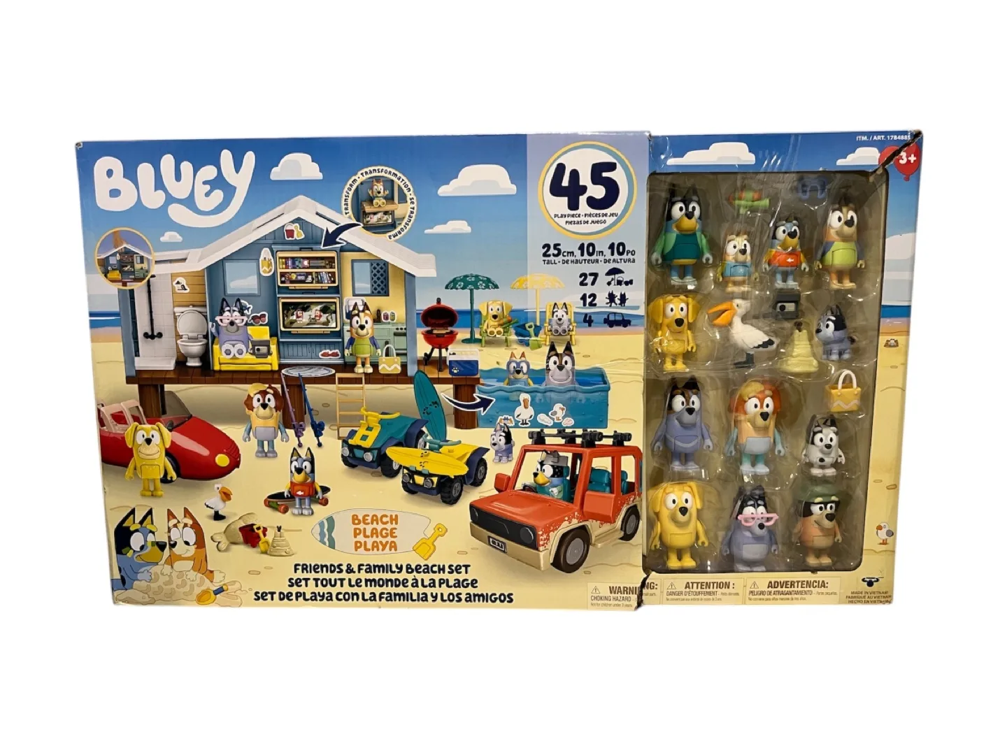 Bluey and Friends Beach House Playset – 45 Pieces – BRAND NEW! thumbnail