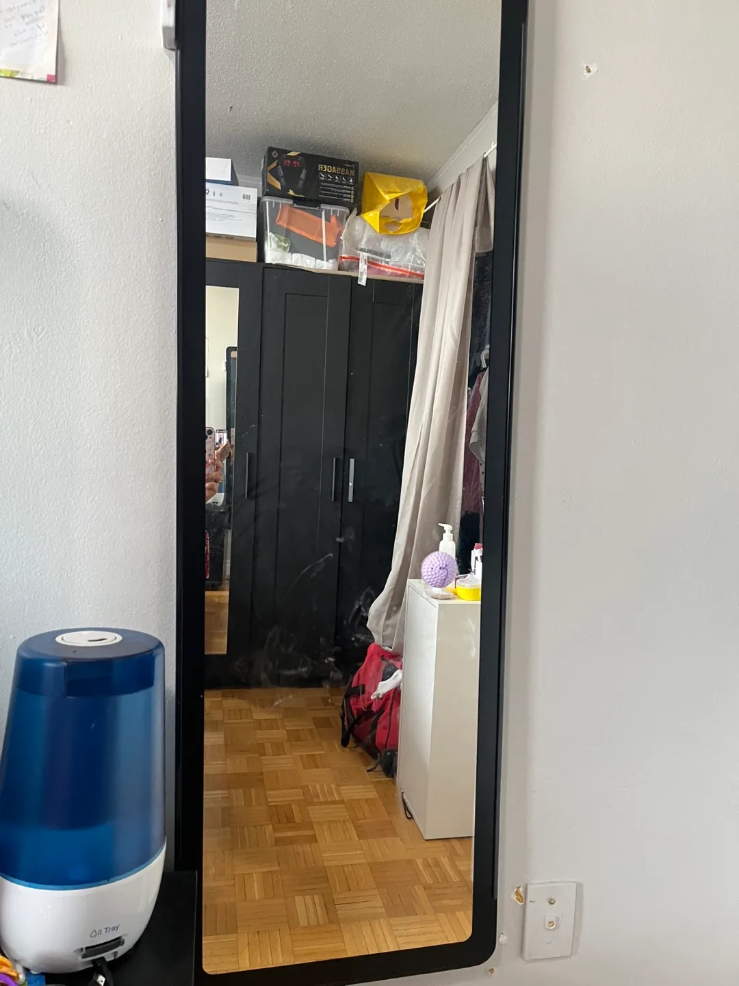 Full-Length Mirror with Black Frame thumbnail