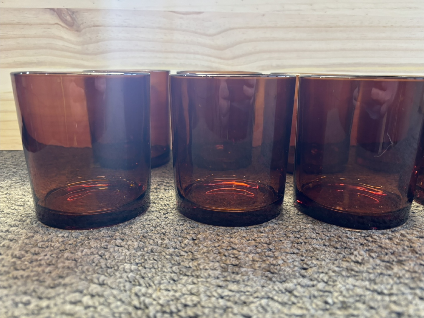 12 oz amber candle glasses x12 NEW - photo 3