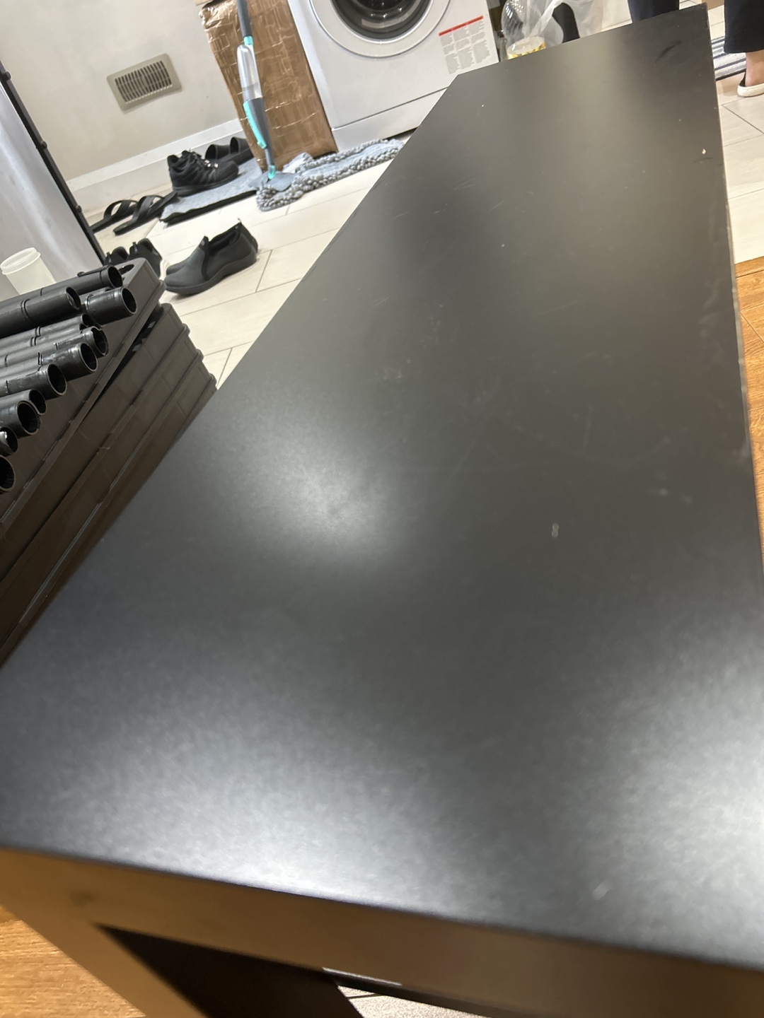 IKEA -Black TV Stand with Shelf - photo 2