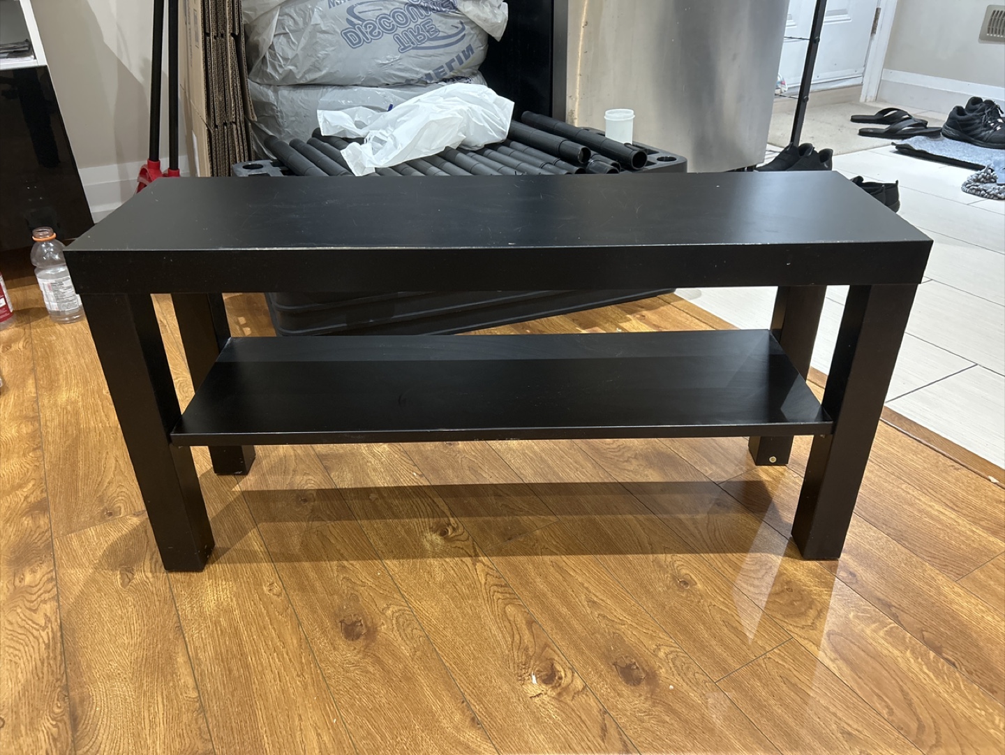IKEA -Black TV Stand with Shelf - photo 4