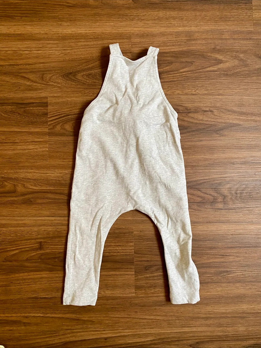 Nordstrom Baby Grey Organic Grow-With-Me Overalls 18M/24M thumbnail