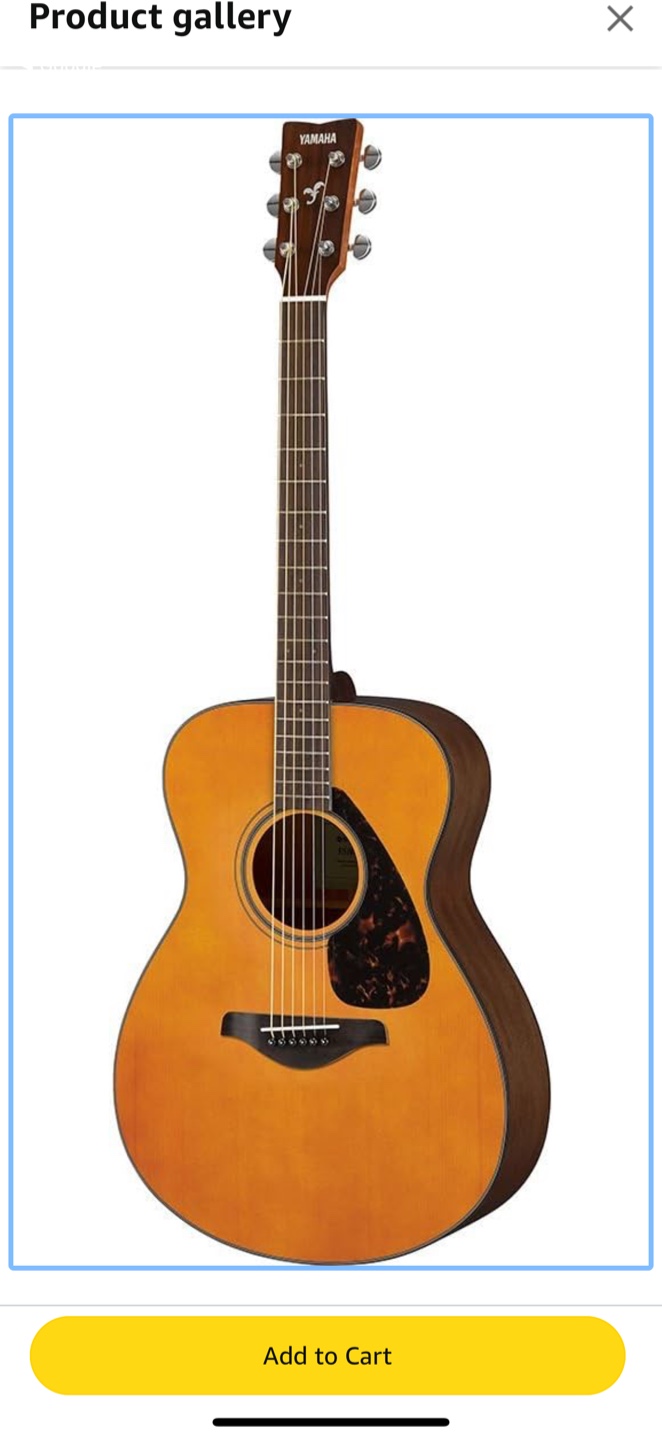 Yamaha FG720S Acoustic Guitar with Case