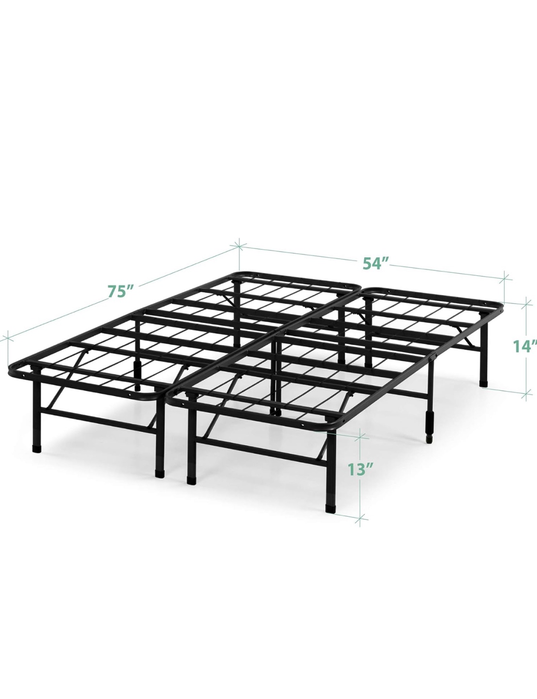 Full Size Metal Bed Frame with Underbed Storage