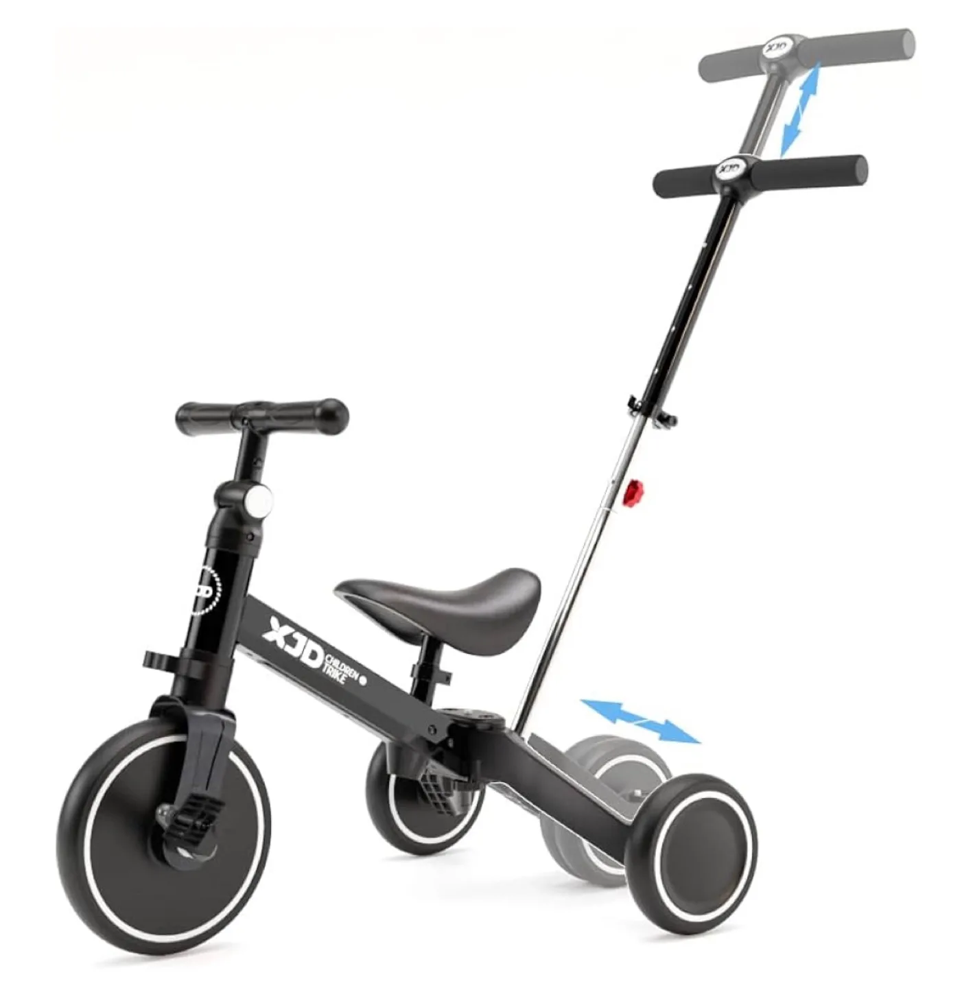 XJD 4-in-1 Tricycle Scooter for Toddlers PINK image indicator(2)