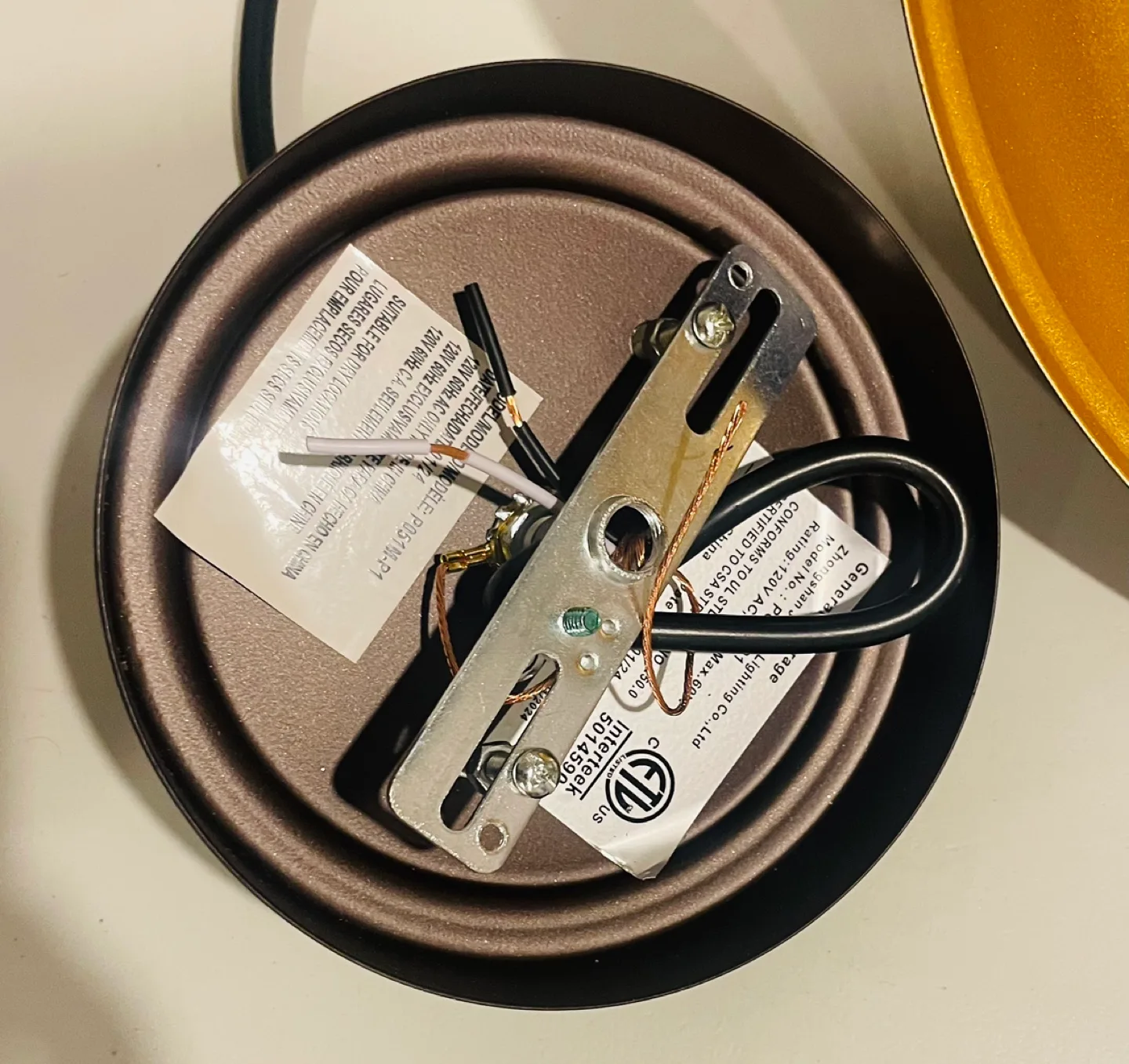 Pendant Light Fixture - Bronze and Gold image indicator(3)