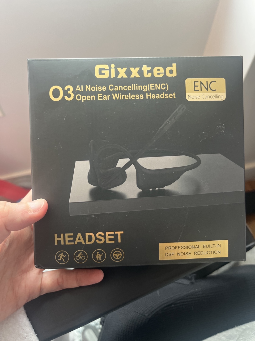 Gixxtd O3 Open Ear Wireless Headset AI Noise Cancelling