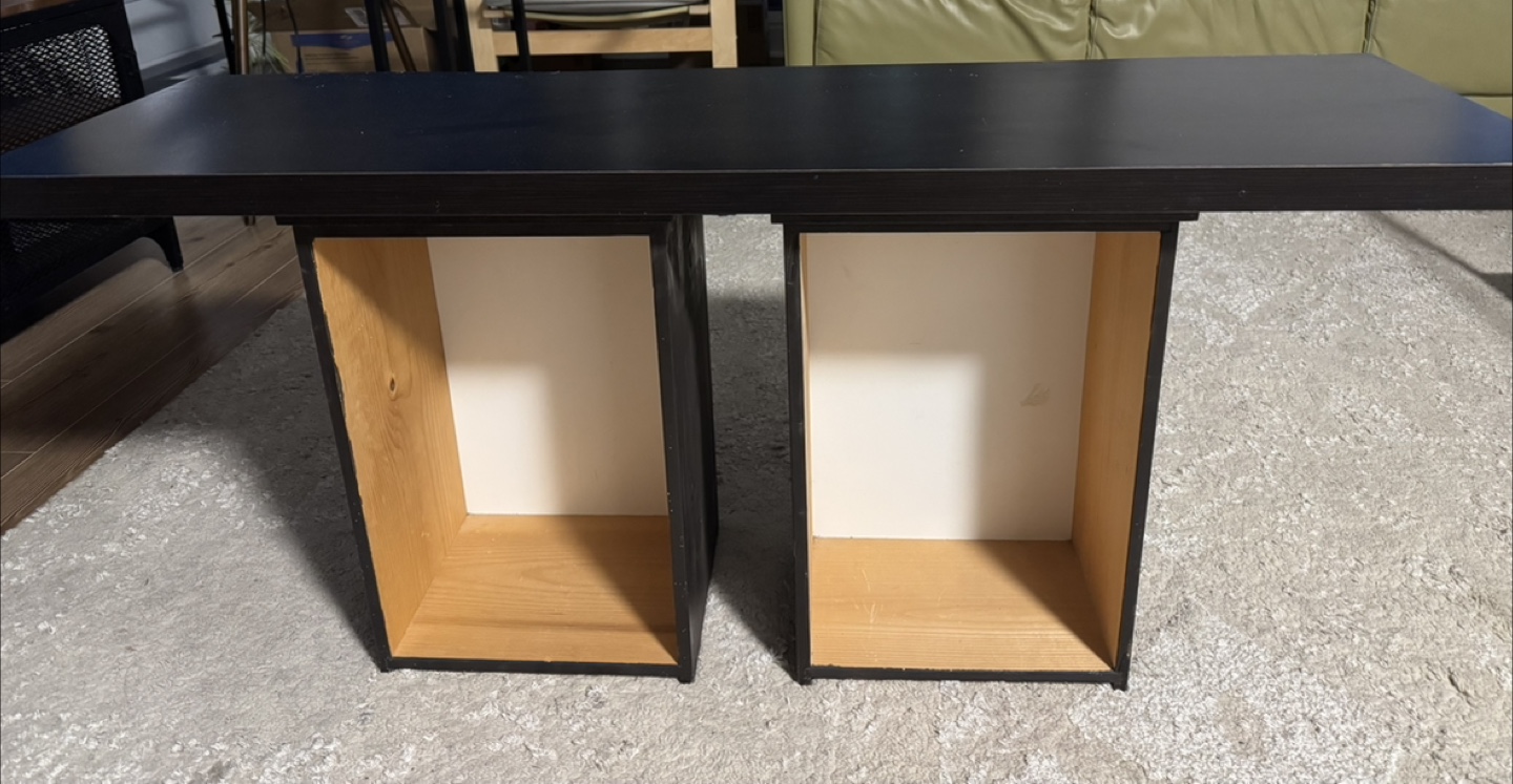Black Console Table/ TV table with storage - photo 4