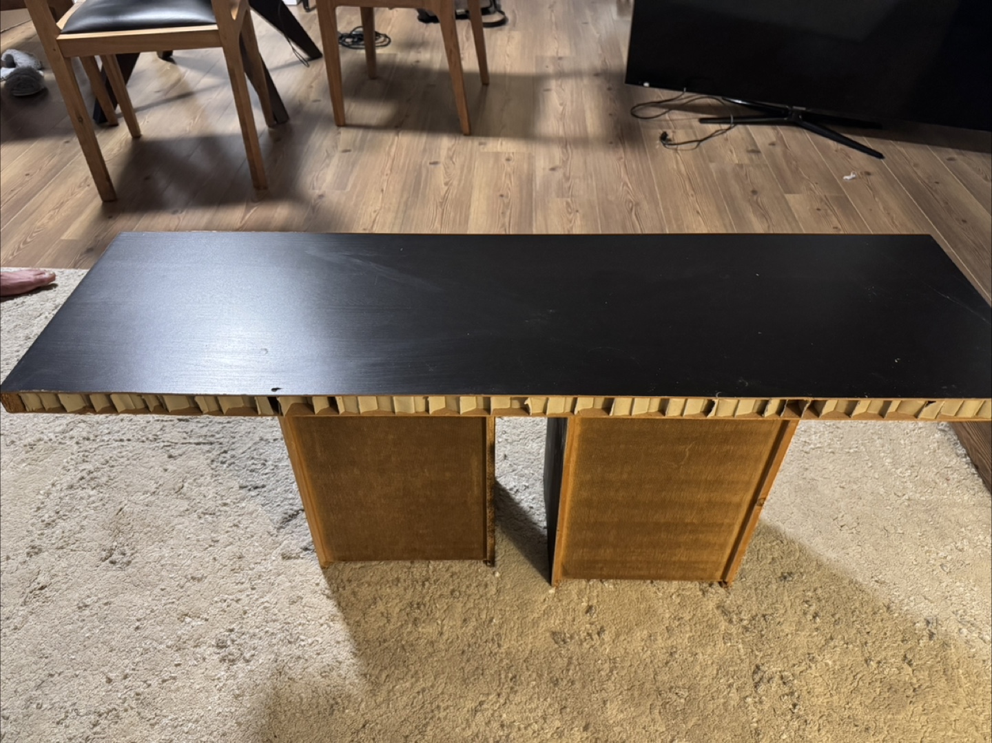 Black Console Table/ TV table with storage - photo 3