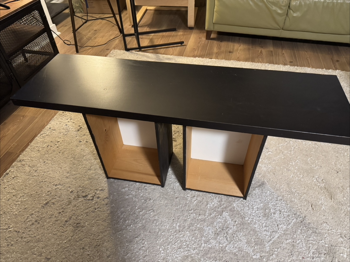 Black Console Table/ TV table with storage - photo 2