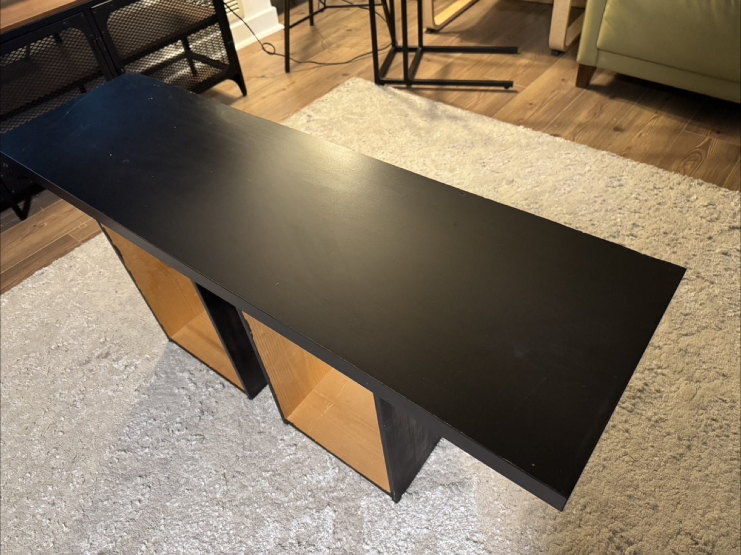 Black Console Table/ TV table with storage - photo 5