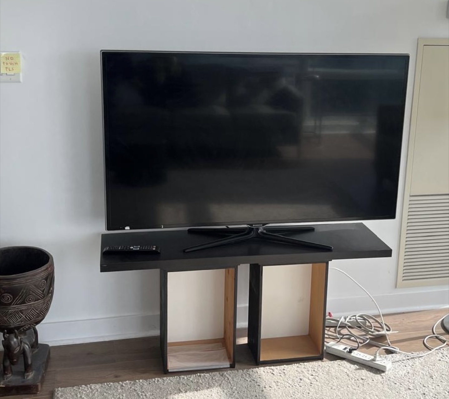Black Console Table/ TV table with storage