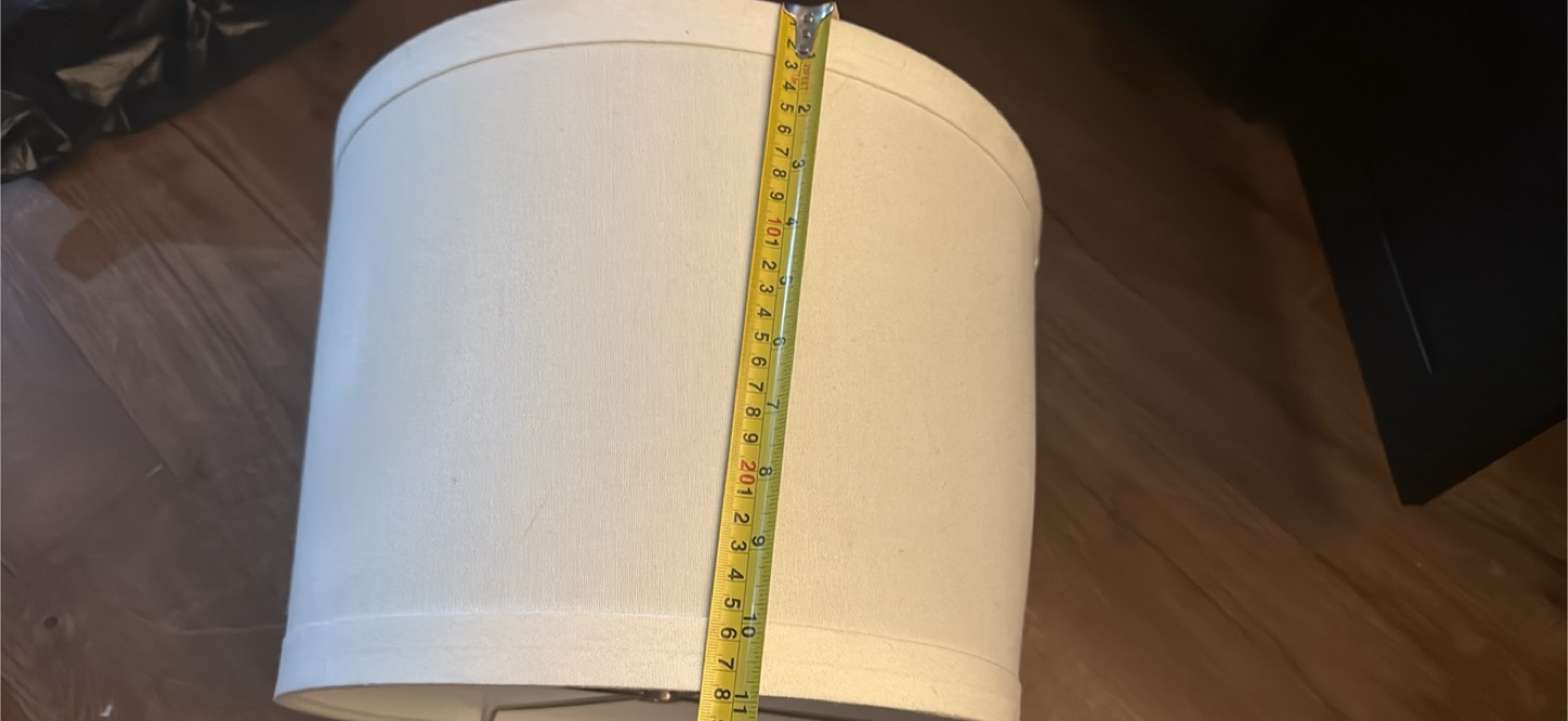 White Lamp Shade, 13" x 9" - photo 4
