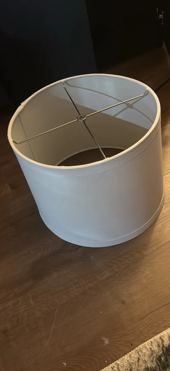 White Lamp Shade, 13" x 9"