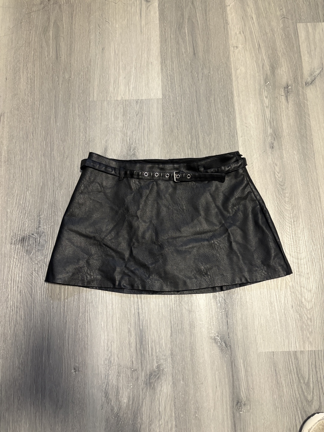 Garage Micro Mini Skirt with Belt