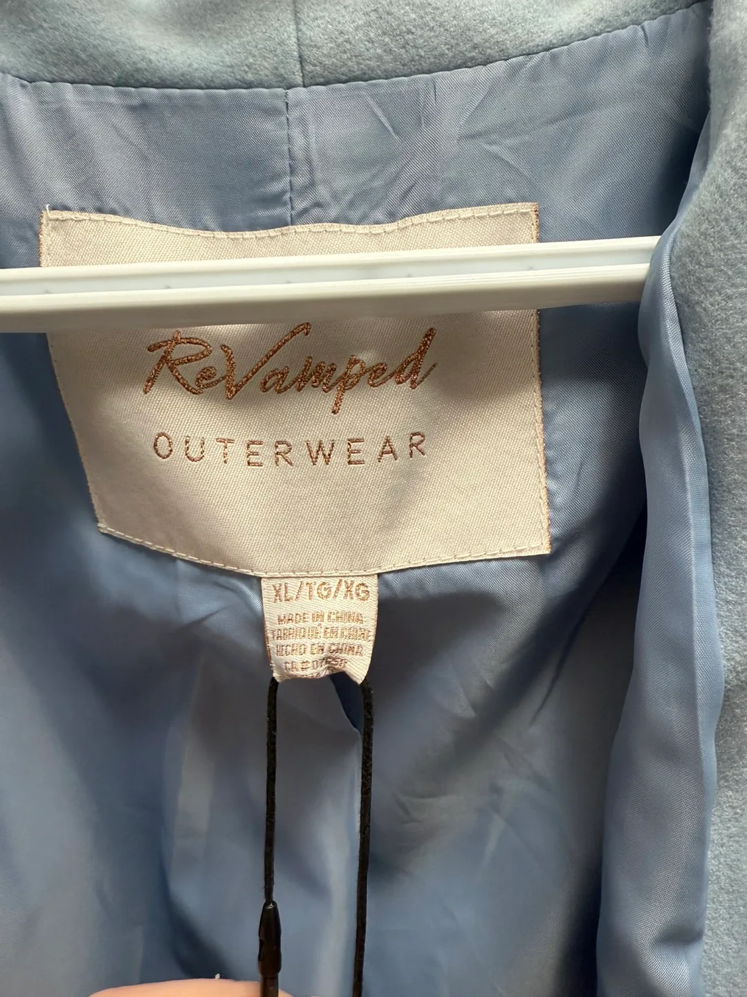 ReVamped Outerwear Light Blue Longline Coat - Size XL image indicator(2)