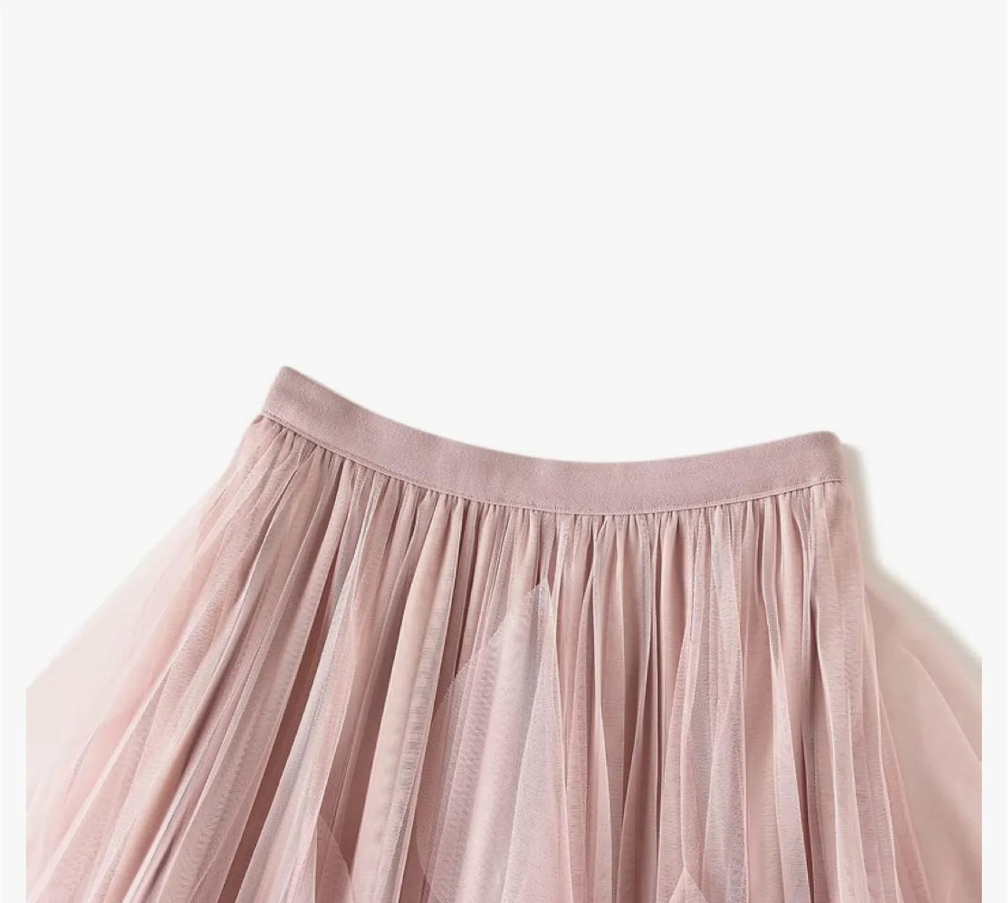 Dusty Rose Tulle Midi Skirt image indicator(2)