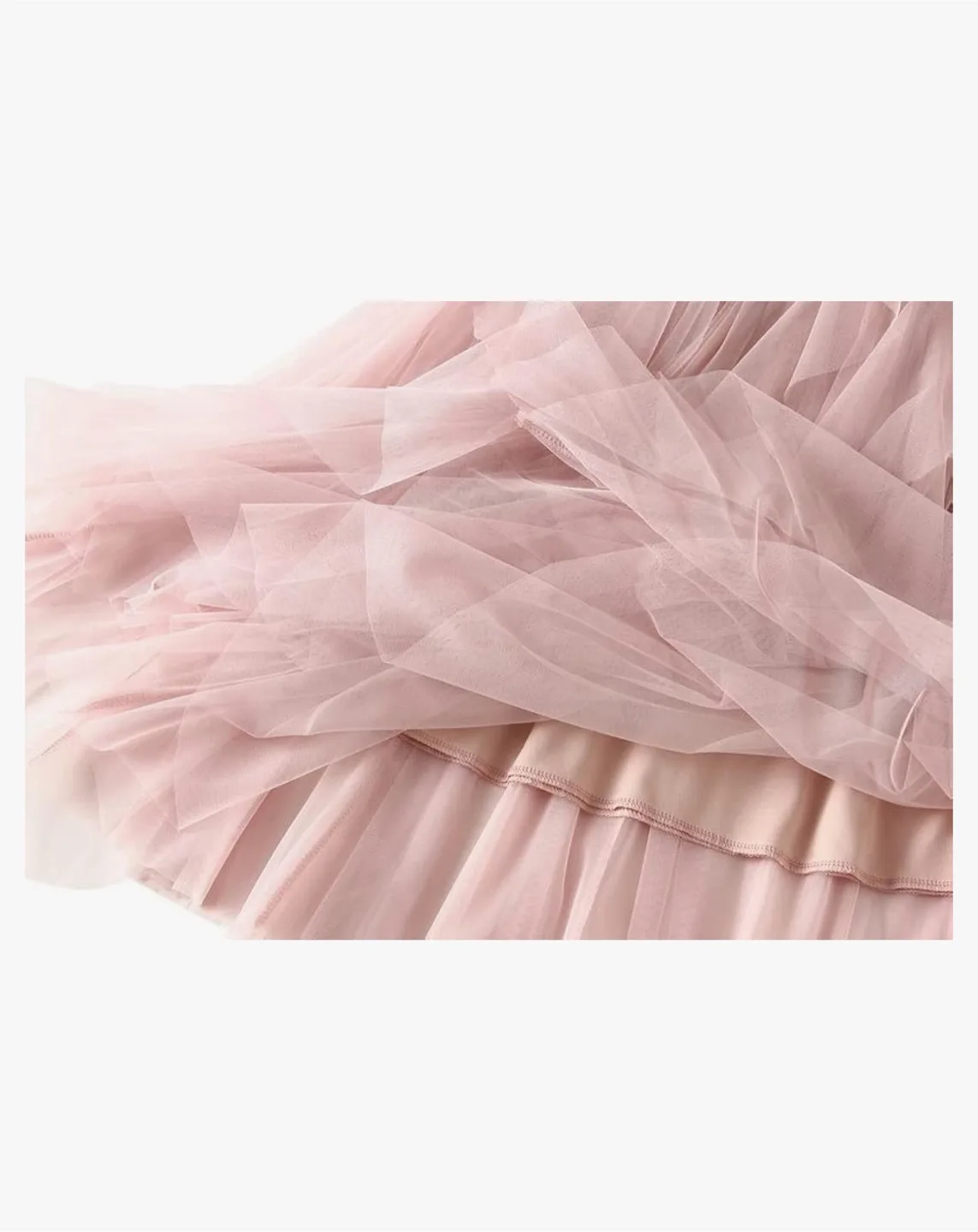 Dusty Rose Tulle Midi Skirt image indicator(4)