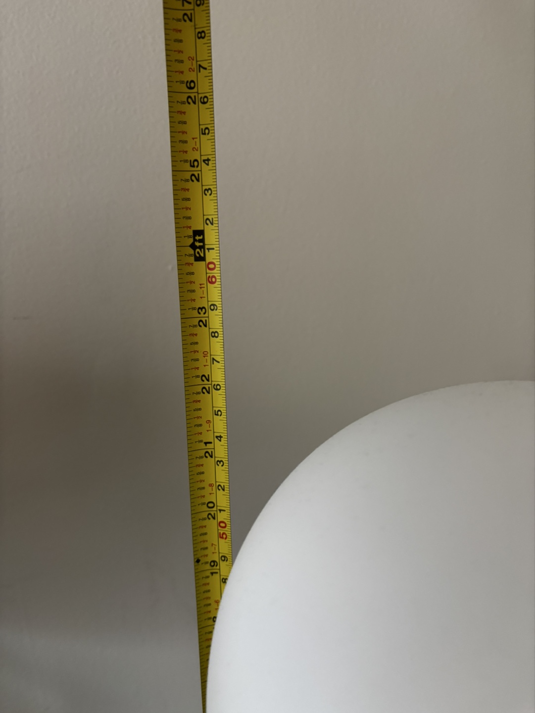 Pair of Modern Gold Table Lamps with White Globe Shades - photo 3