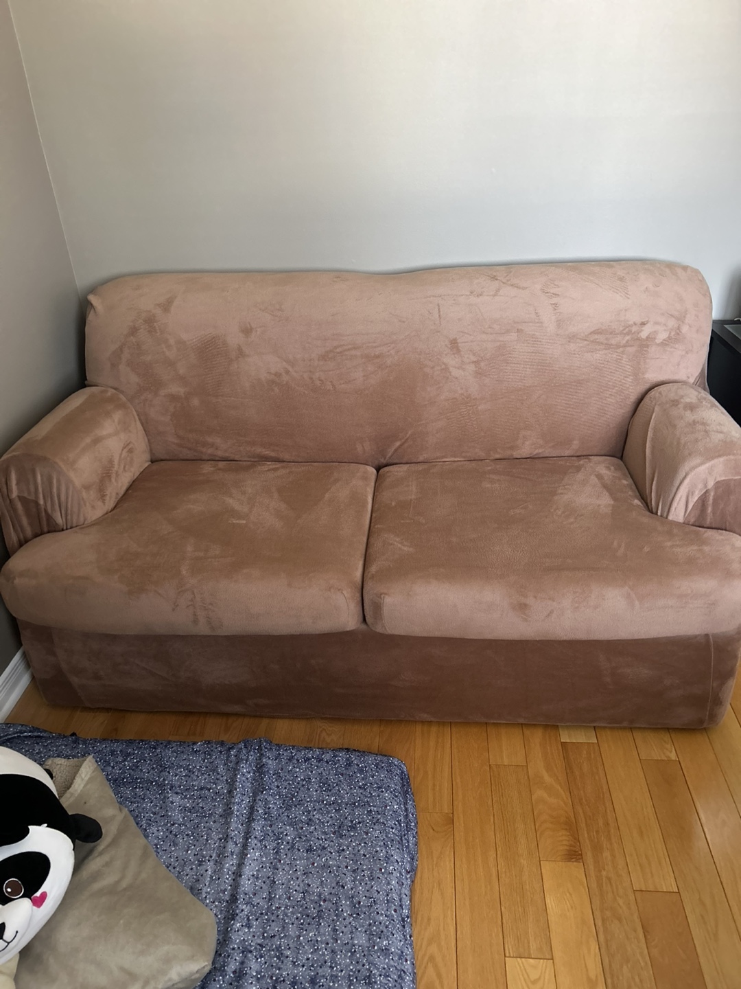 Loveseat Sofa  - Mocha Brown Microfiber