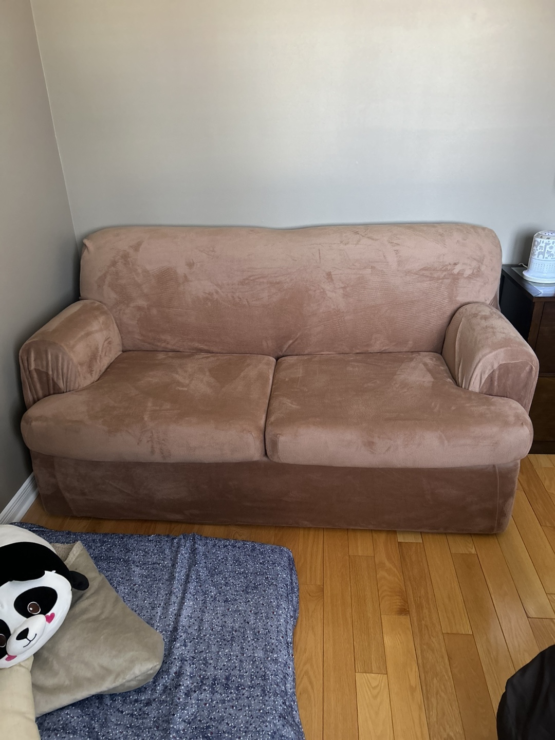 Loveseat Sofa  - Mocha Brown Microfiber - photo 2