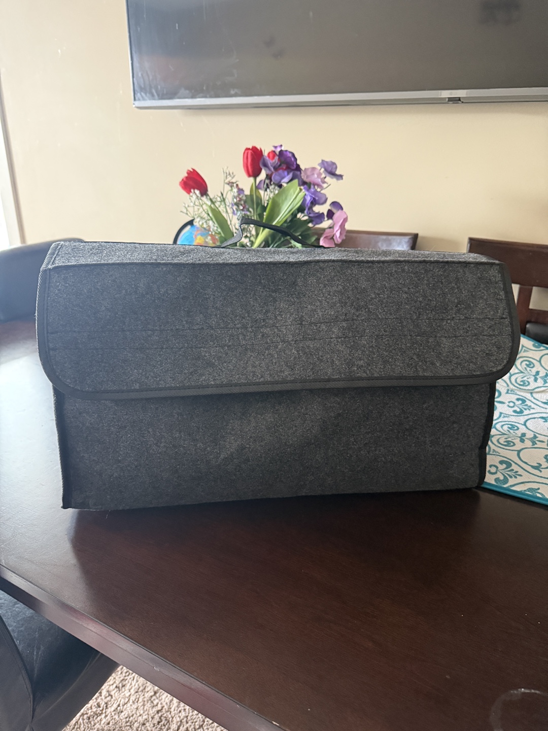# freecycle Grey Felt Car Trunk Organizer