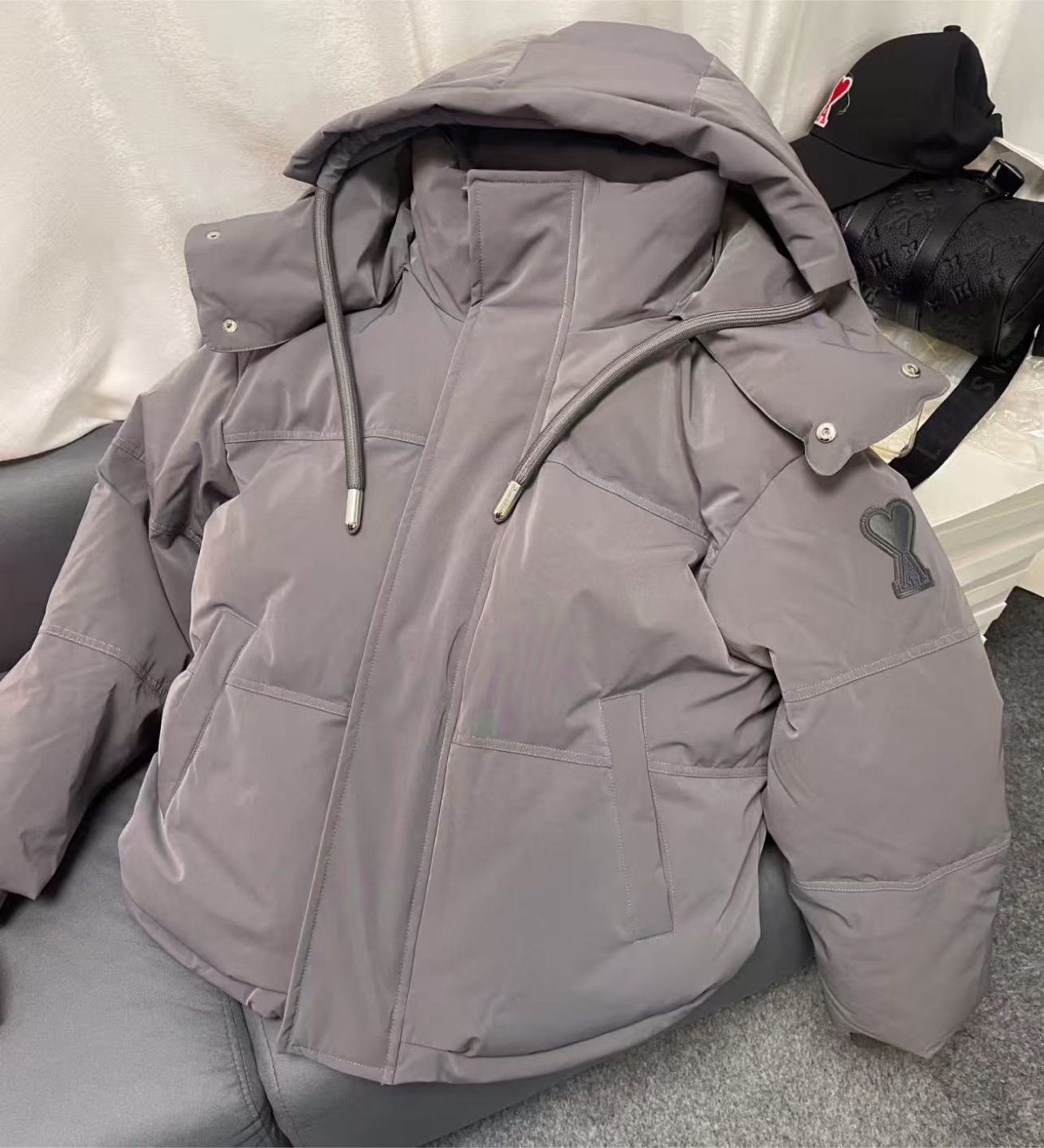 Grey Puffer Jacket