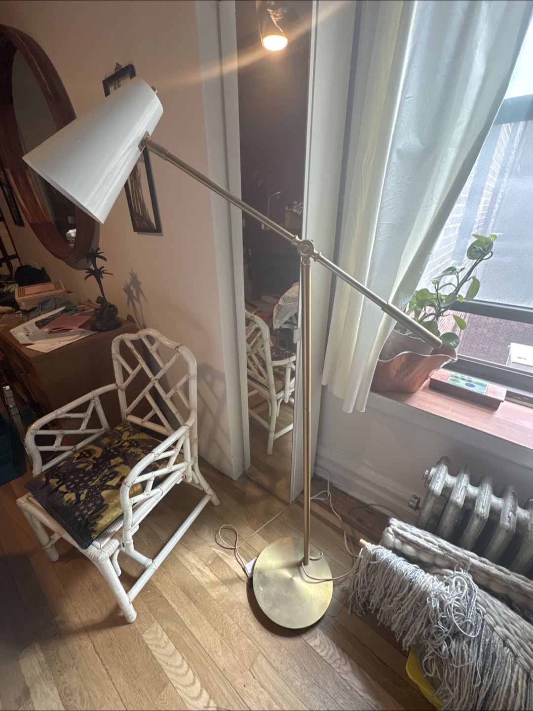 Mid Century Modern Brass Floor Lamp
