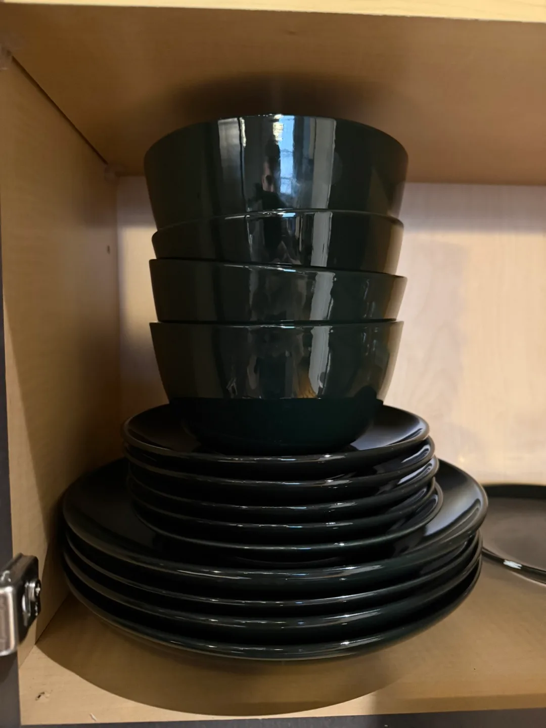 Set of Black Bowls and Plates thumbnail