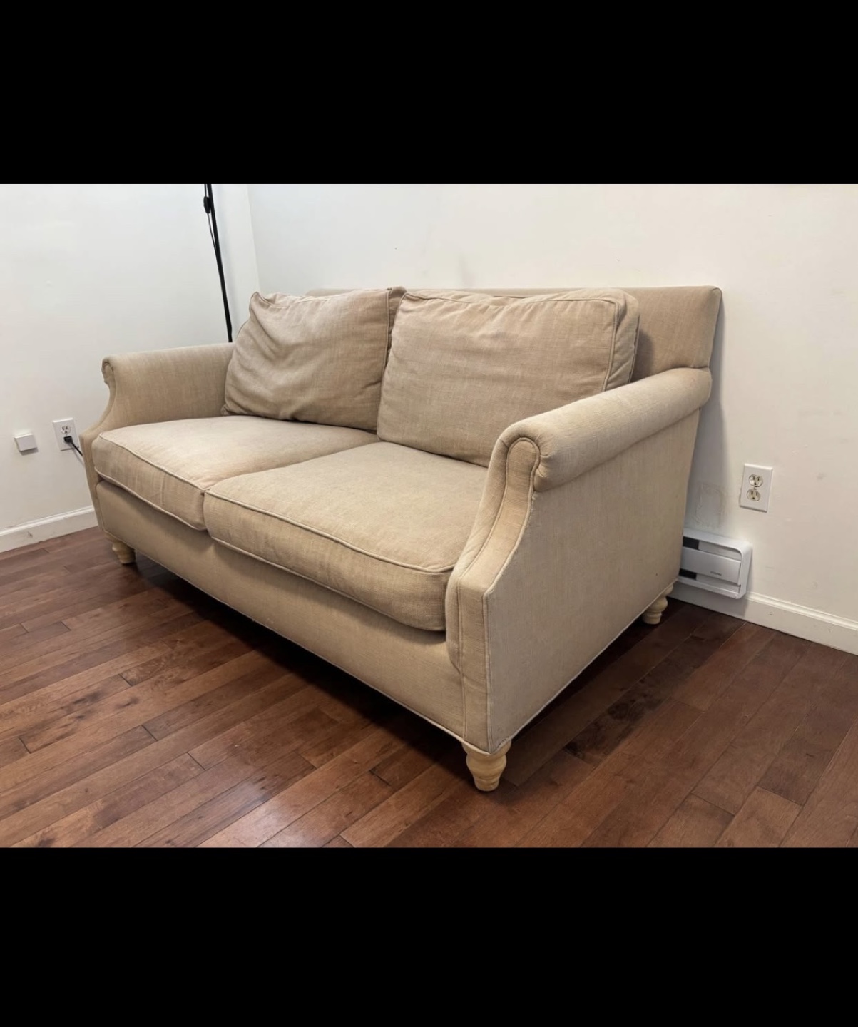 Beige Linen Sofa - photo 3