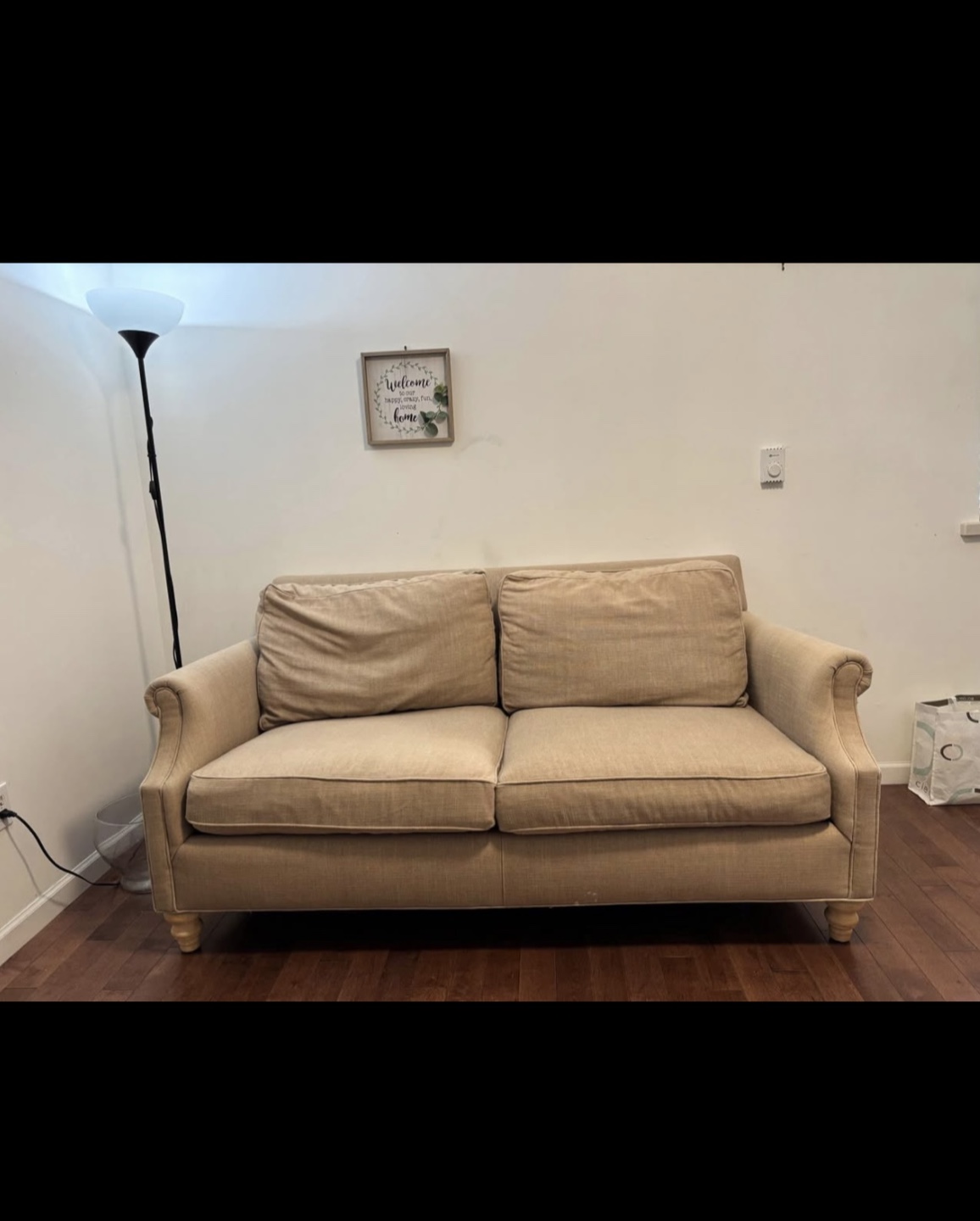 Beige Linen Sofa - photo 2