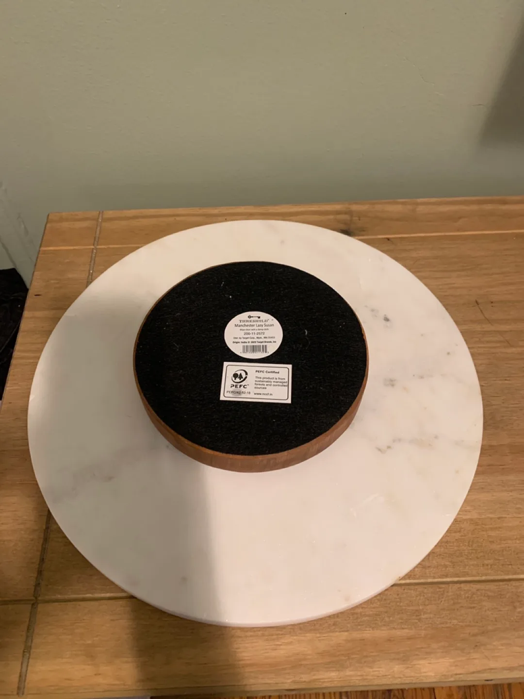 14 inch Round Marble Lazy Susan image indicator(2)
