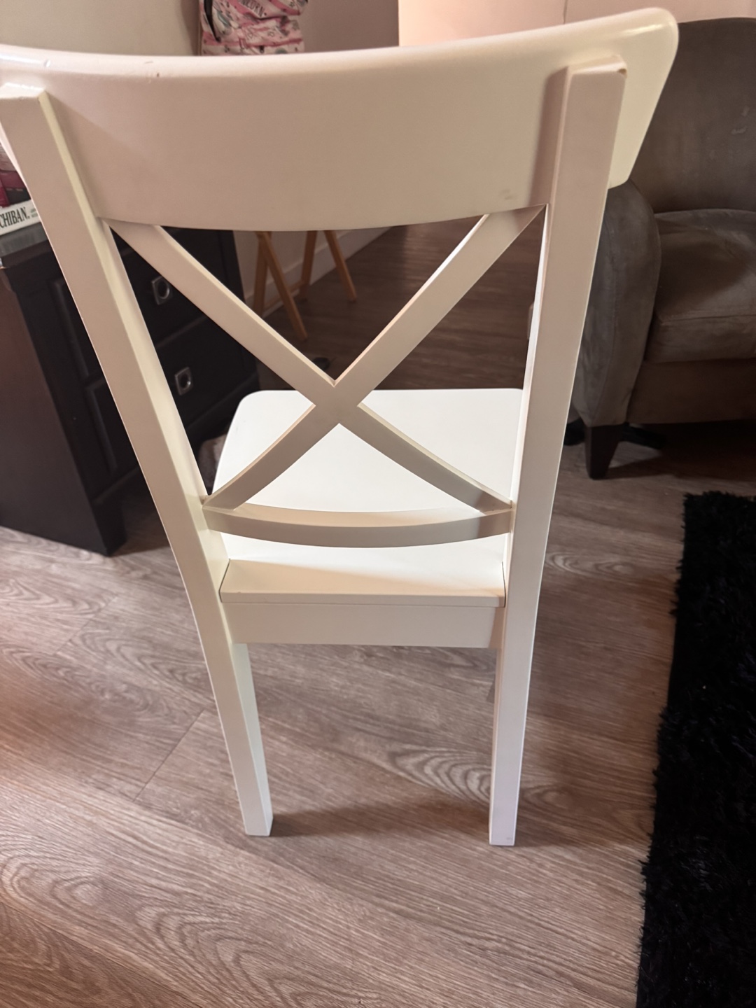 White Wooden Dining Chair - photo 2