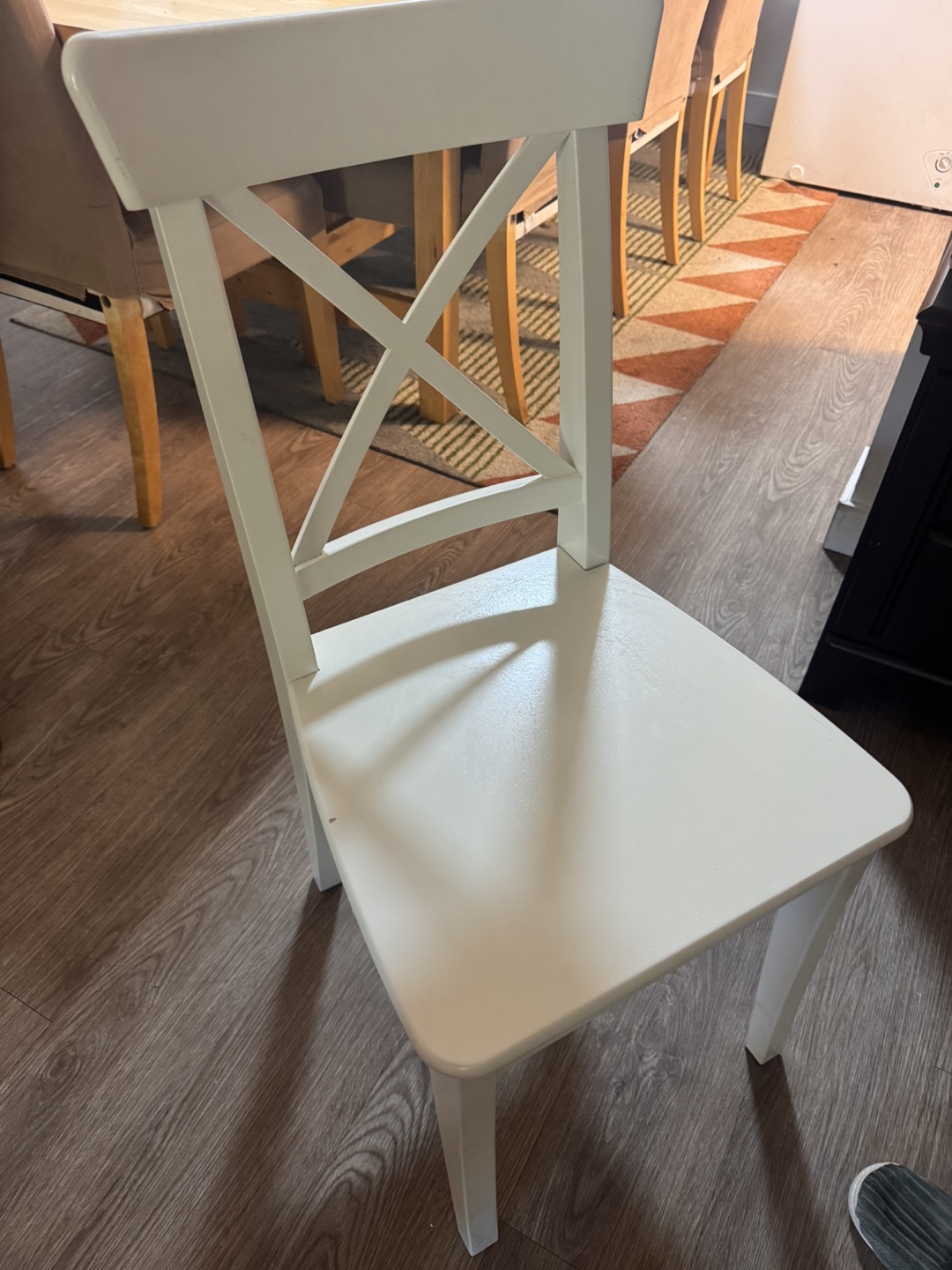 White Wooden Dining Chair