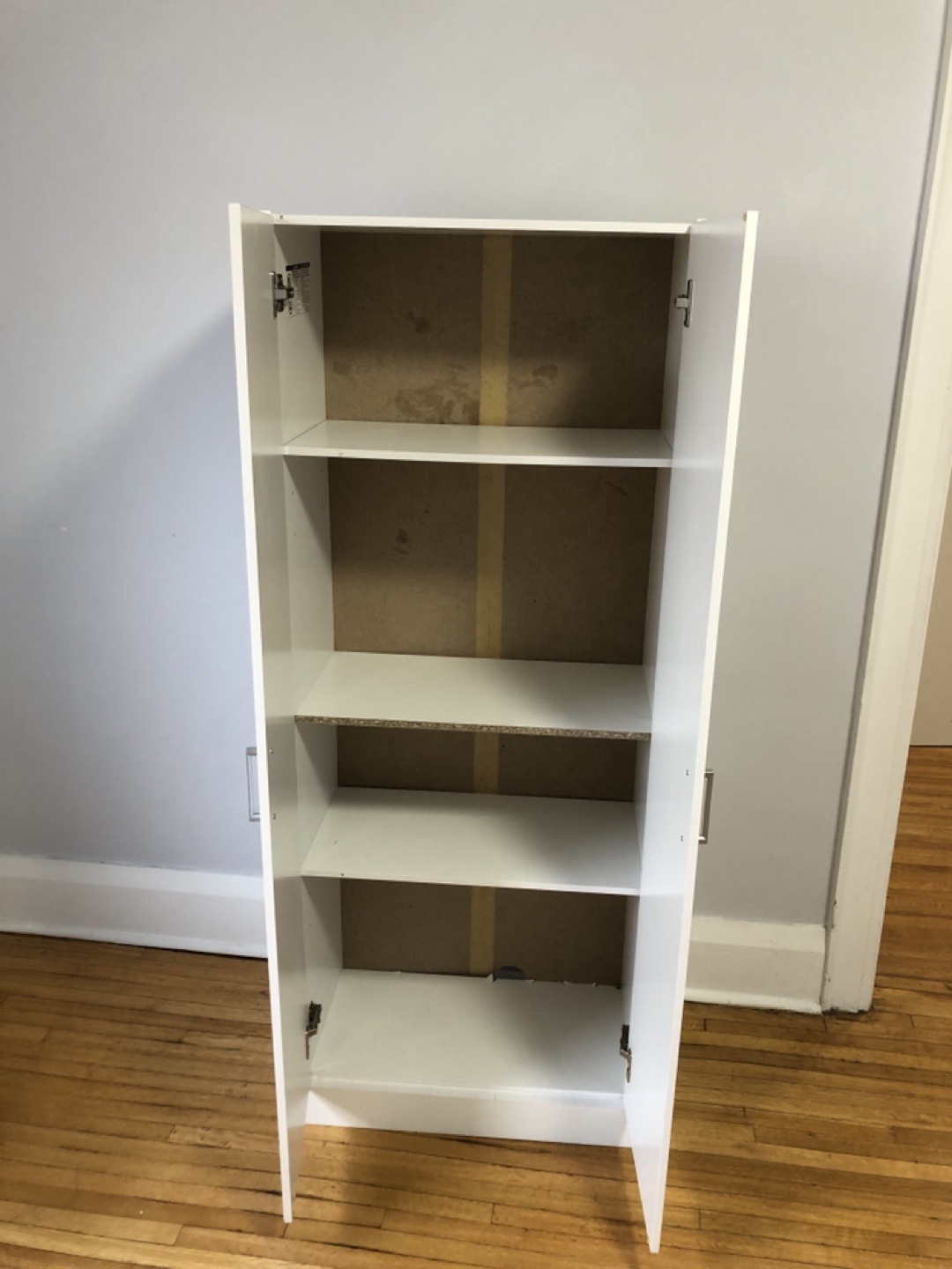 White Storage Cabinet with Shelves - photo 3