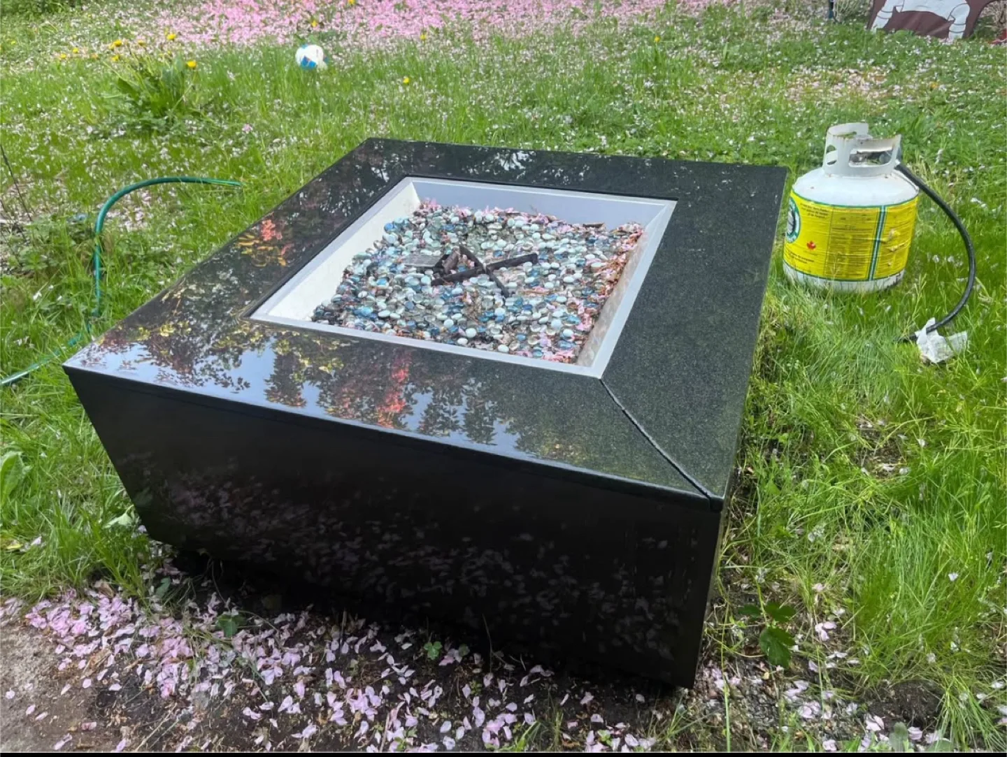 Black Marble Fire Table – Propane Included - Perfect for Summer image indicator(2)