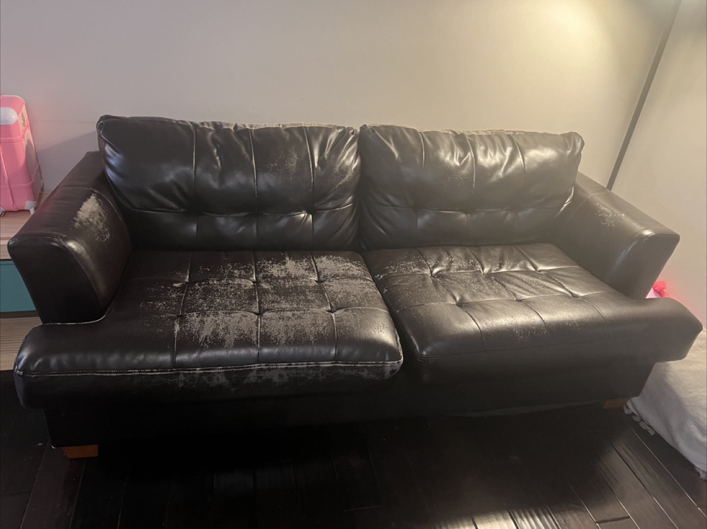 Black Leather Sofa