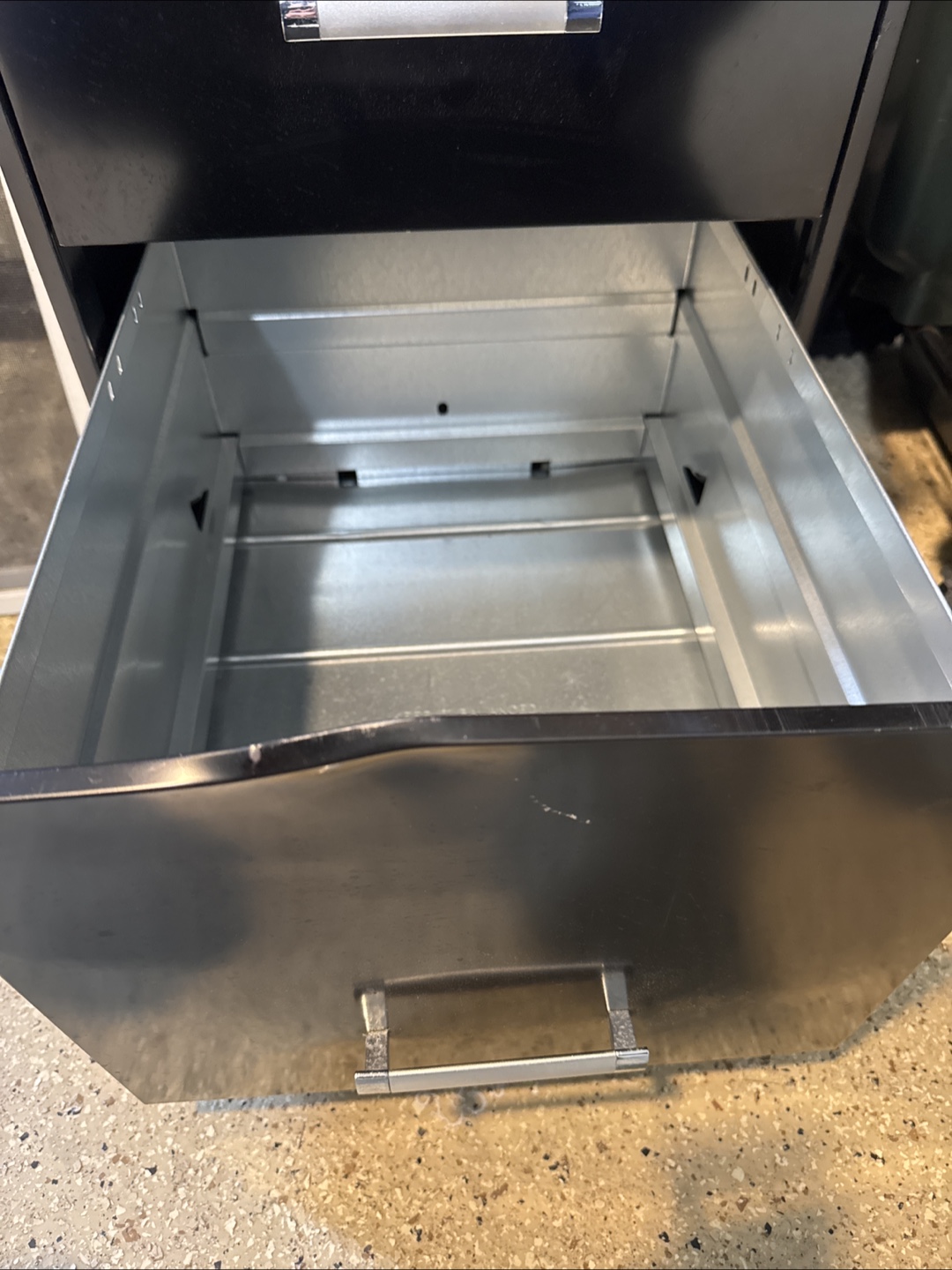 Black Metal 2-Drawer File Cabinet - photo 3
